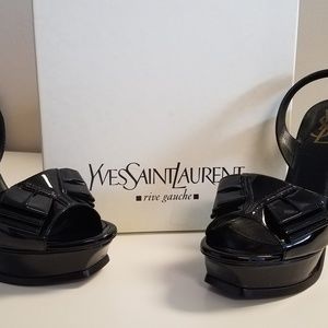 Yves Saint Laurent platform peep toe